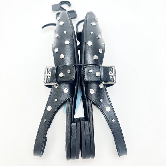 Sz 8 NWT Madden NYC Devin Stud Rhinestone Pointed Toe Mary Jane Slingback Sandal - Picture 9 of 11